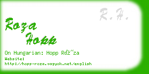 roza hopp business card